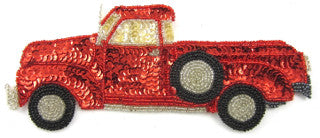 Classic Truck with Red Seqins and Beads 3.5