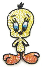 Load image into Gallery viewer, Bird with Yellow Sequins and Beads 5&quot; x 3&quot;