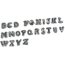 Load image into Gallery viewer, 1&quot; Silver Sequin Letters with Beads CHOICE OF LETTER!