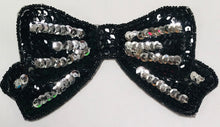 Load image into Gallery viewer, Bow in 3 Color Variants Sequins and Beads 3&quot; x 6&quot;