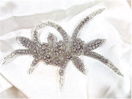 SILVER APPLIQUE WITH RHINESTONES