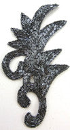 Leaf with Charcoal Beads