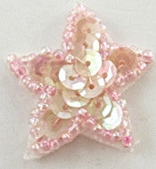 Star Lite Pink Sequins Pink Trim 1.25"