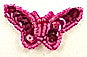 Load image into Gallery viewer, Butterfly Tiny Fuchsia Sequins 2&quot; x 1&quot;