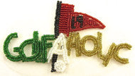 “Golfaholic” Beaded Word 3" X 4.5"