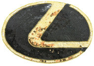Load image into Gallery viewer, Auto Patch Large Blk/Gold 11.25&quot; x 8&quot;