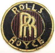 Rolls Royce Black Gold Red Strips Large 11"