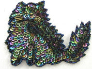 Cat Moonlite Sequins and Beads 3.5" x 4.5"
