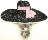 Load image into Gallery viewer, Ladie Face Pink/Black/Silver 4&quot; x 4.5&quot;