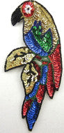 Parrot with MultiColored Sequins and Beads 7.5" x 3"