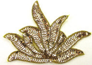 Leaf Gold Sequins and Beads 5" x 6.5"