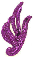 Leaf with Medium Purple Sequins* 6" x 3"