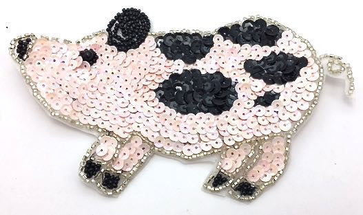 Pig w/ Pink and Black Sequins, in 2 variants, 6