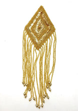 Load image into Gallery viewer, Epaulet with Gold Sequins and Beads Diamond Shaped 9&quot; x 4&quot;