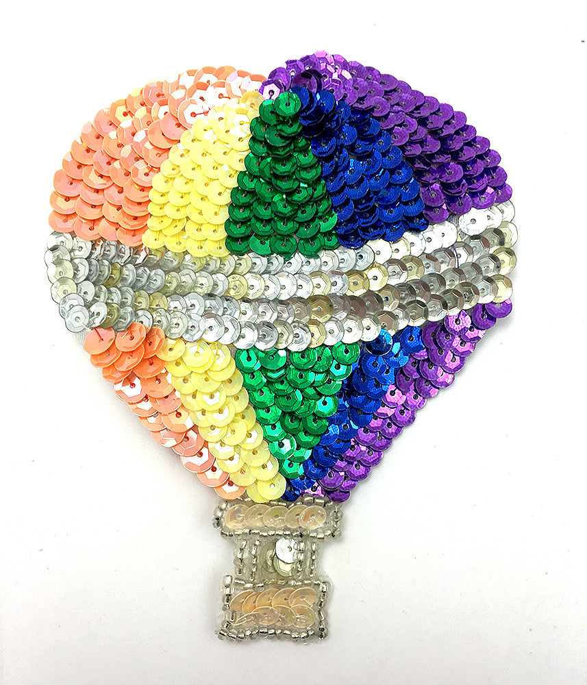 Hot Air Balloon with Multi-Color Sequins and Beads 4.5