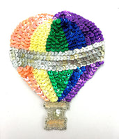 Hot Air Balloon with Multi-Color Sequins and Beads 4.5
