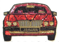 Jaguar with Red Gold Black Sequins and Beads 5.5