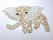 Load image into Gallery viewer, Elephant with Light Beige and White Sequins and Beads 7.5&quot; x 12.5&quot;