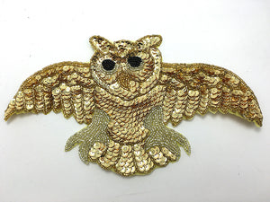 Gold Open Wing Owl 10.5"x 5.5"