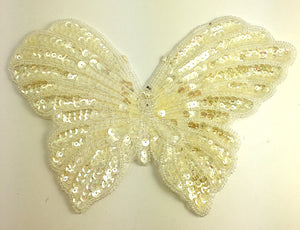 Butterfly with Iridescent Sequins and Beads 9" x 6"
