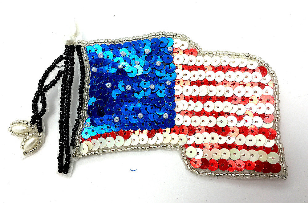 United States Flag med 4" X 3"