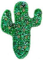 Cactus with Green and Gold Sequins 5.75