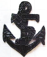 Anchor Black Beads 4.5