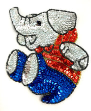 Load image into Gallery viewer, 10 PACK Elephant Playful Sequin Beaded 6.5&quot; x 5.5&quot; - Sequinappliques.com