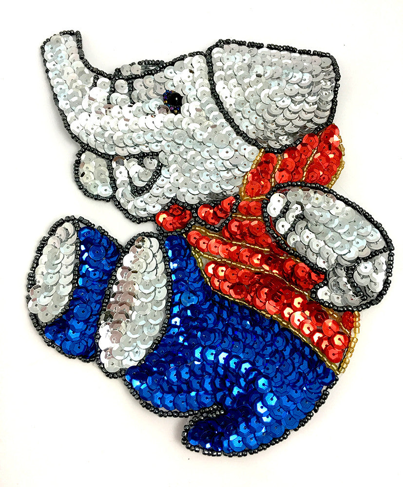 10 PACK Elephant Playful Sequin Beaded 6.5