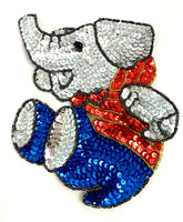 Elephant Playful Sequin Beaded 6.5