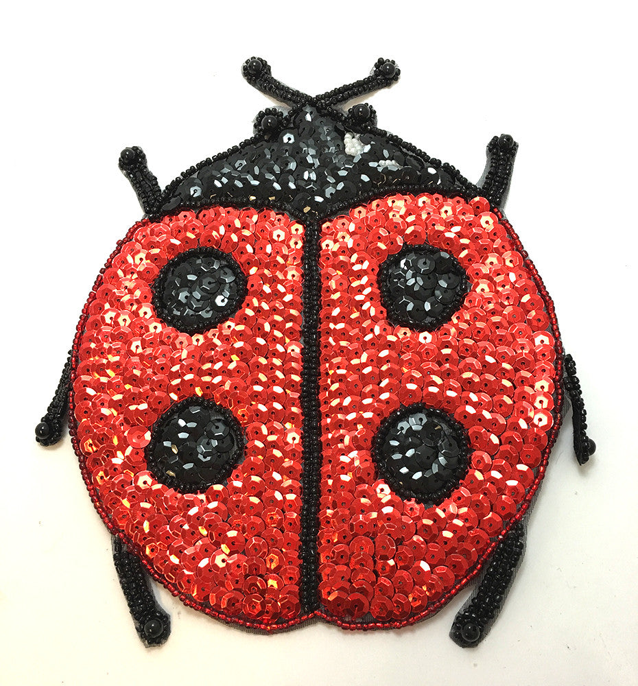 5 PACK Ladybug with Red Belly and Black Spots 7.5