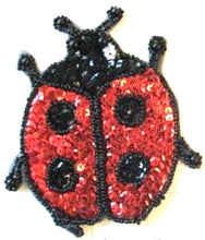 Load image into Gallery viewer, Ladybug with Red and Black Sequins  4.5&quot; x 3.5&quot;