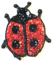 Ladybug with Red and Black Sequins  4.5