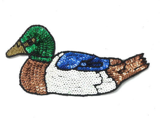 Duck, Mallard, Sequin Beaded 8" x 4"