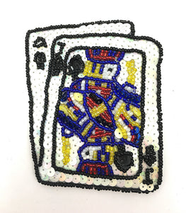 Ace Jack Playing Cards 4" x 3.5" - Sequinappliques.com