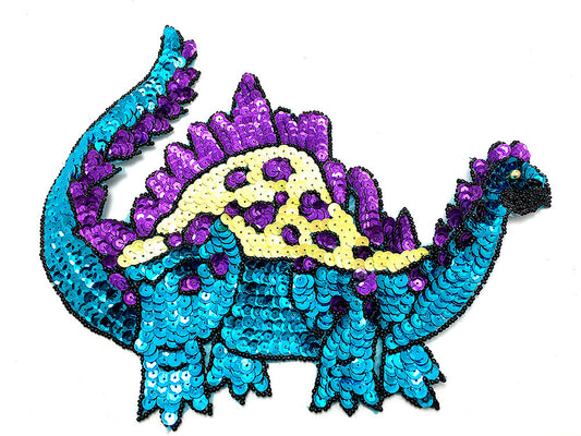 Dinosaur with Multi-Colored Sequins and Beads 7.5" x 9.5"