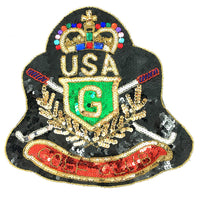 Golf Club USA Patch Sequin Beaded 11