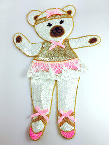 Bear Ballerina Pink Tutu 13" x 10"