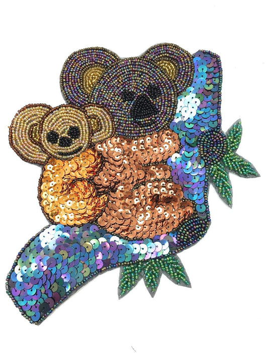 Mother and Baby Koala Bears in Tree 8" x 7"