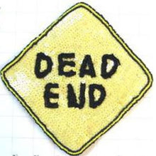 Load image into Gallery viewer, Dead End Road Sign Sequin Beaded 8&quot; x 8&quot;