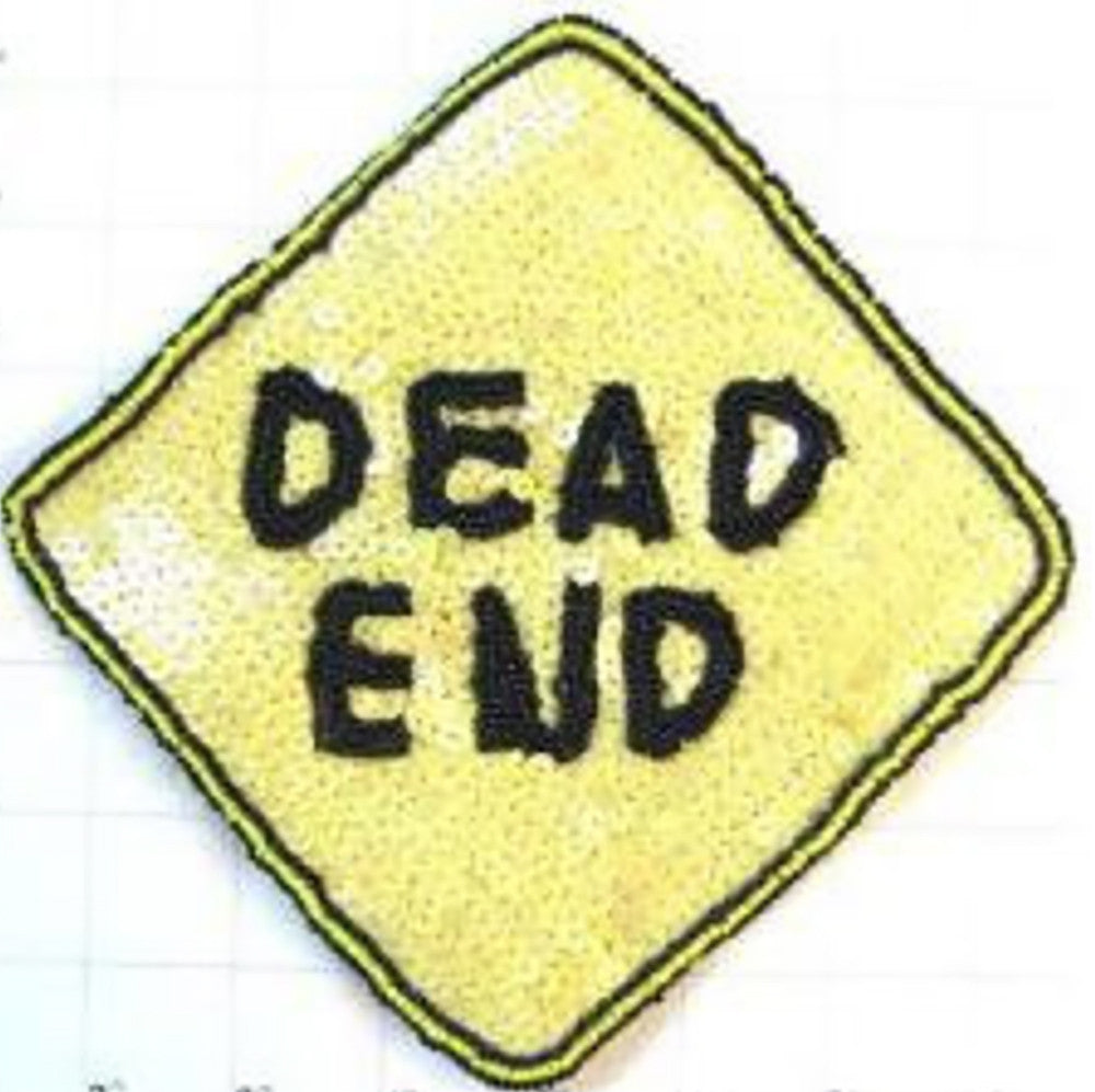 Dead End Road Sign Sequin Beaded 8