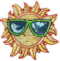 Sun with Glasses Multi-Colored Sequins and Beads 10