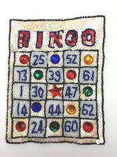 Load image into Gallery viewer, Bingo Card with Multi-Colored Sequins and Beads Hidden 7.5&quot; x 5.75&quot;
