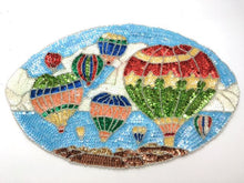 Load image into Gallery viewer, Hot Air Balloon Scene with Multi-Colored Sequins and Beads 8.5&quot; x 13&quot;