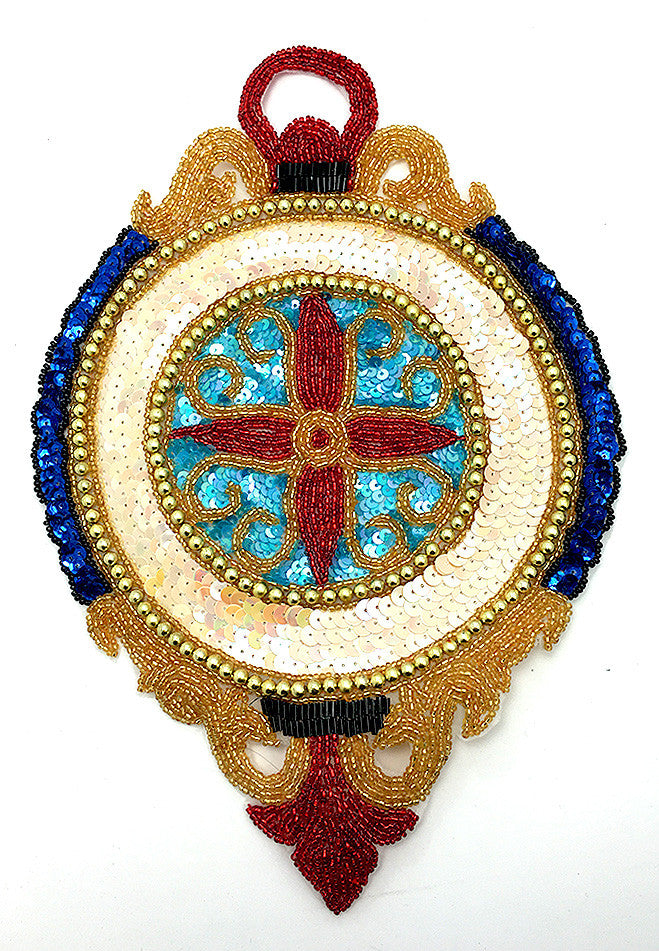 Clock with Multi-Colored Sequins and Beads 11