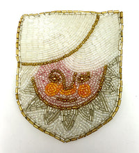 Load image into Gallery viewer, Crest with Sun and Clouds, All Beaded Patch 4.75&quot; x 4.75&quot;