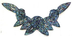 Flower Neck Line with Moonlite Sequins and Beads 16" x 8"
