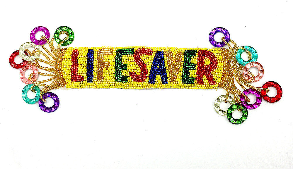 Candy Lifesaver Applique with Multi-Colored Beads 10