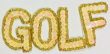 Load image into Gallery viewer, Choice of Color Golf, Attached Word with Sequin and Bead 1.5&quot; x 3.5&quot;