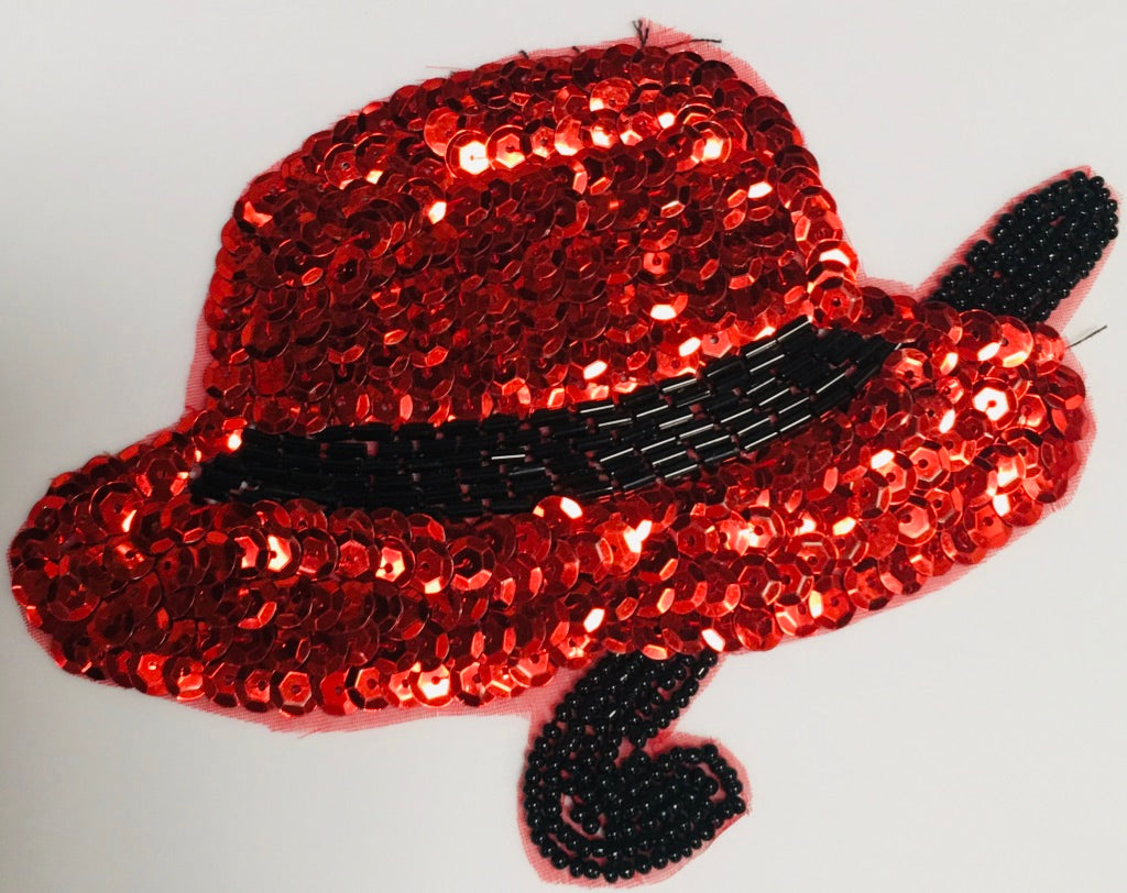 Hat Red w/ Brown Cane
